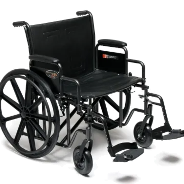 Nova 22 inch Heavy Duty Transport Chair metallic red